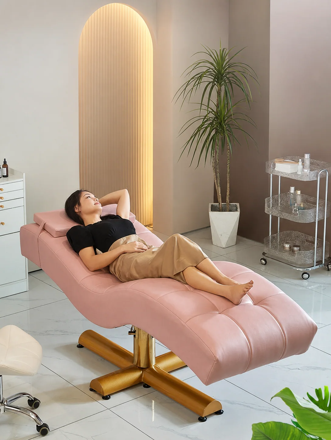 YIO-A07 beauty bed and matching chair product view