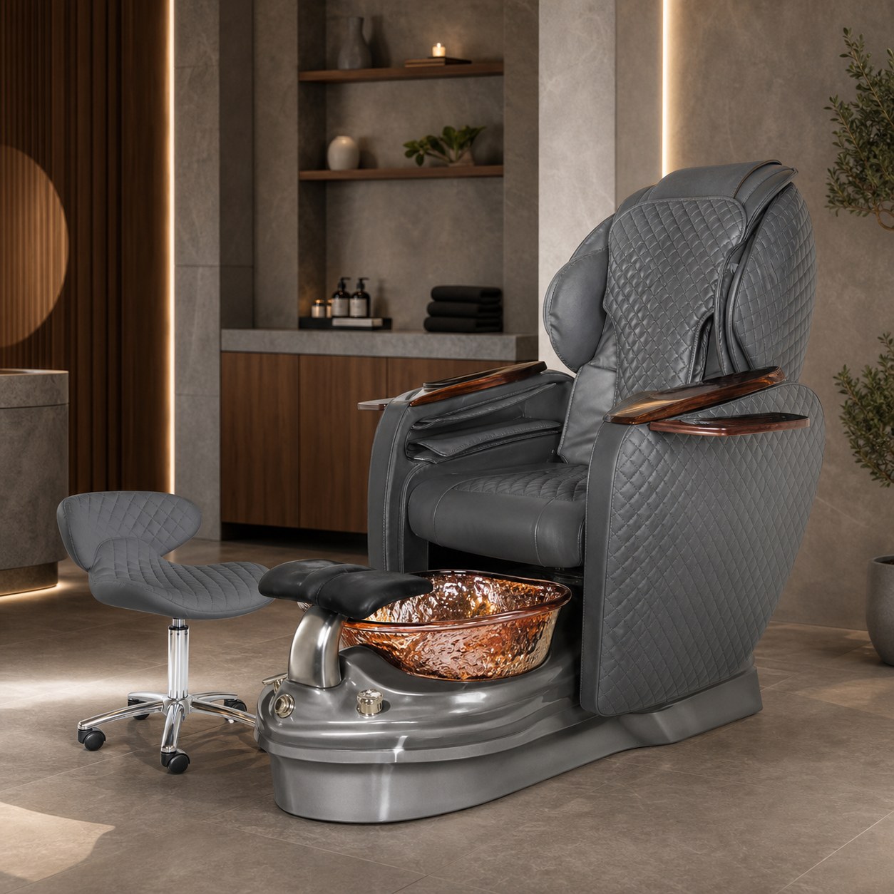 Diamond-Quilted Pedicure Spa Chair YIO-C05 gallery 2