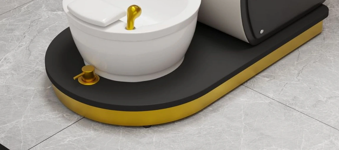 Black and gold-tone platform on YIO-C11